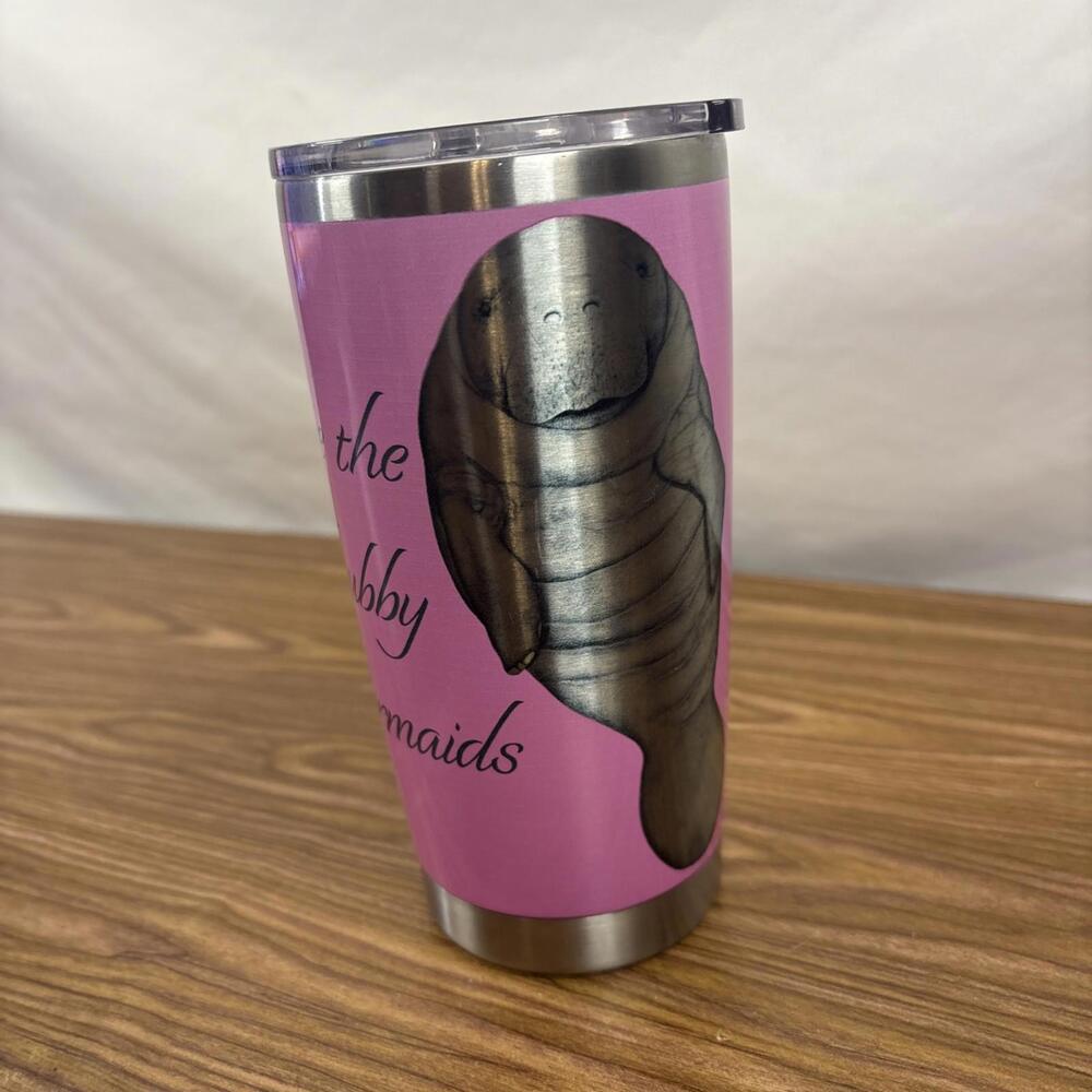 Save the Chubby Mermaids 20oz Stainless Steel Tumbler - Picture 2 of 10